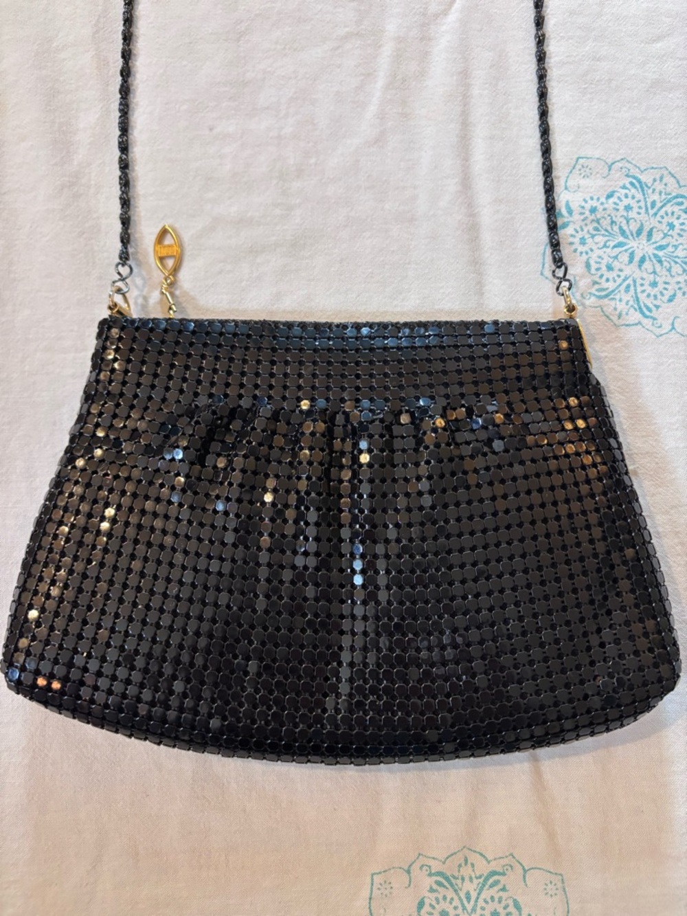 Small black vintage beaded purse